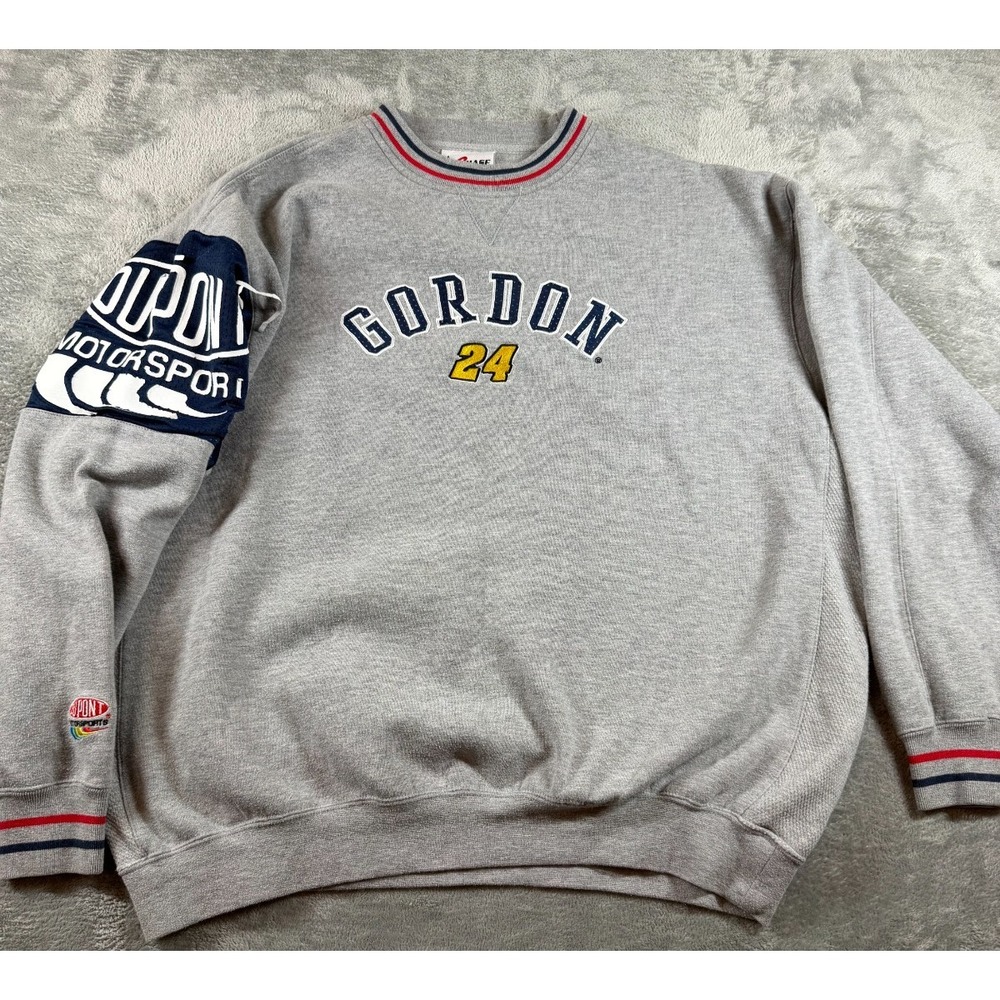 VTG Jeff Gordon #24 Dupont Racing Crewneck Sweatshirt XL NASCAR Chase Authentics